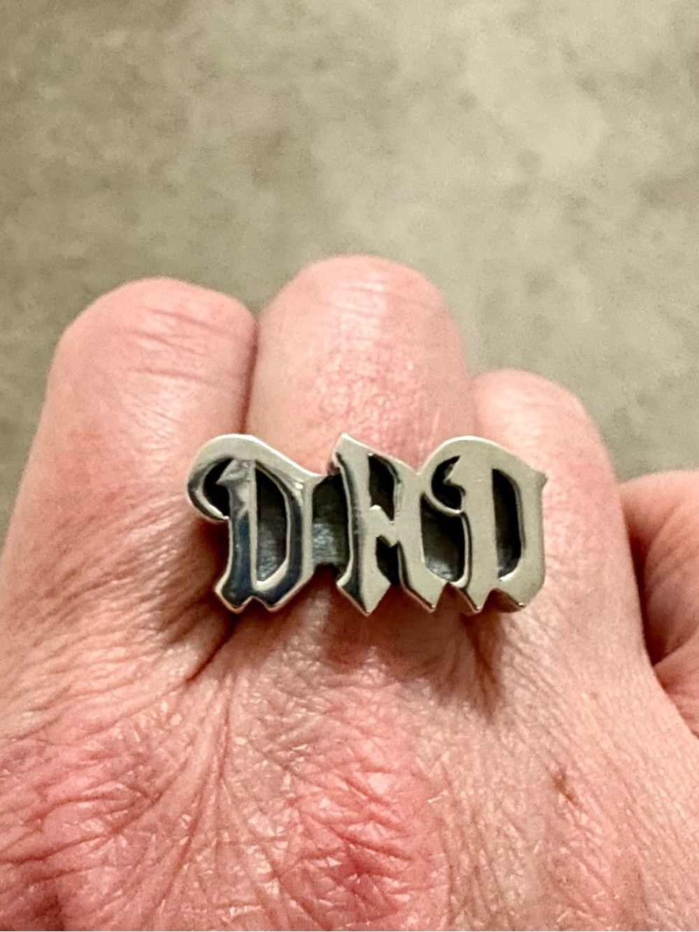 The Great Frog “DAD” Sterling Silver Ring - Picture 6 of 6